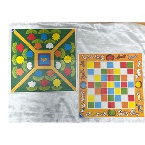 Ravensburger Vintage Game Boards 1974 Double Sided Animal Flower Multi Excellent
